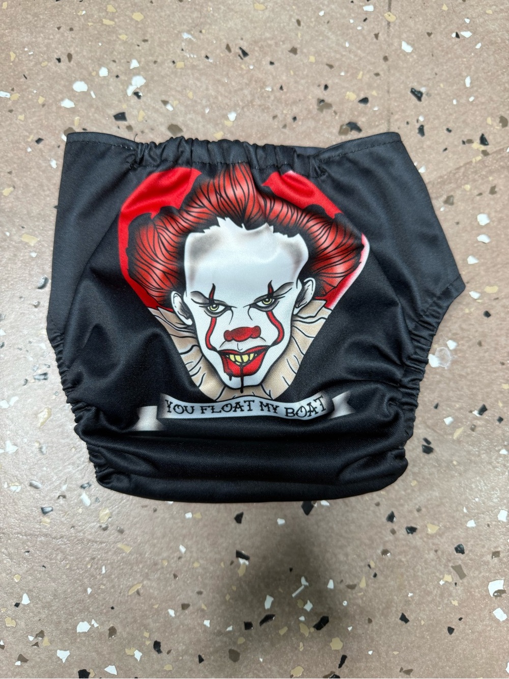 Rebel Rose Design Pennywise "You Float My Boat" Cloth Pocket Diaper